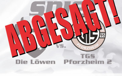 Spielabsage 1. Herrenmannschaft heute gegen die TGS Pforzheim – Alle anderen Spiele finden unverändert statt!
