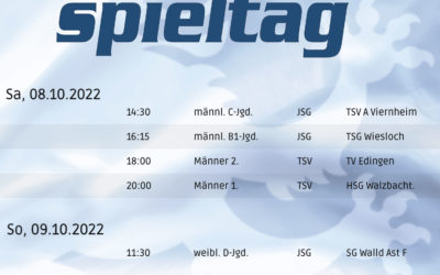 Heimspielwochenende 8. und 9. Oktober