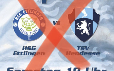 Spiel Ettlingen verschoben!