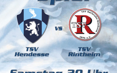 Samstag, 28. Jan. zuhause gegen den TSV Rintheim